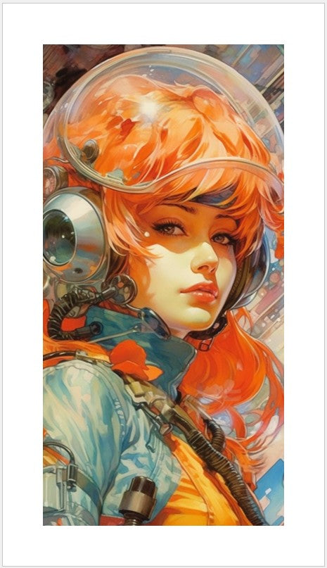 Space Girl | Mother Ship | - Art Print