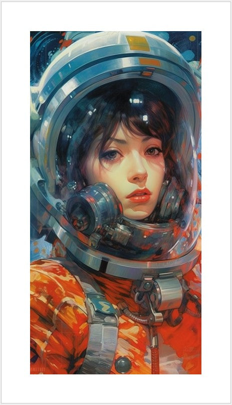 Space Girl | Galaxy | - Art Print