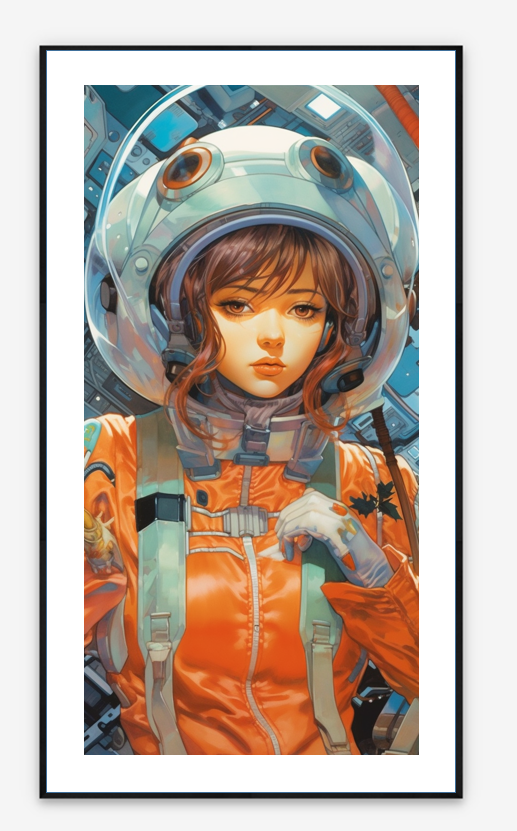 Space Girl | Mother Ship | - Art Print
