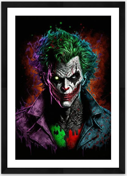 The Joker | Neon Laugh | Batman | - RE:Imagine Art Print