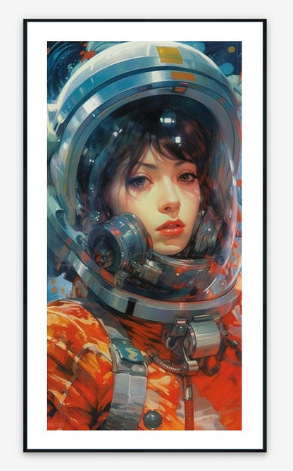Space Girl | Galaxy | - Art Print